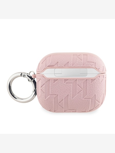 Karl Lagerfeld PU Embossed Karl Head Pouzdro pro AirPods 3 Pink Karl Lagerfeld