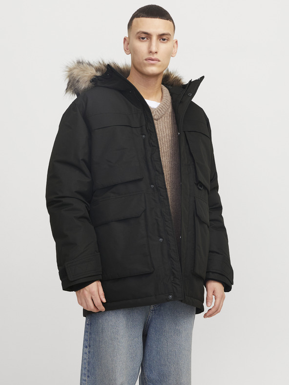 Jack & Jones Černá pánská parka Jack & Jones Star