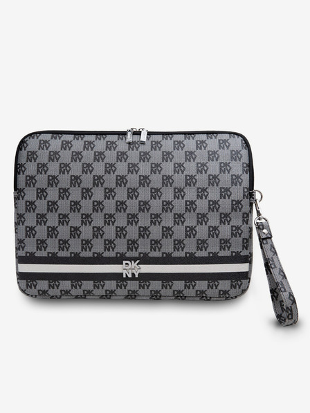 DKNY DKNY PU Leather Checkered Pattern and Stripe Obal na Notebook 15/16 Black"