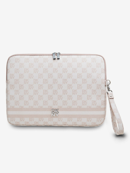 DKNY DKNY PU Leather Checkered Pattern and Stripe Obal na Notebook 13/14 Pink"
