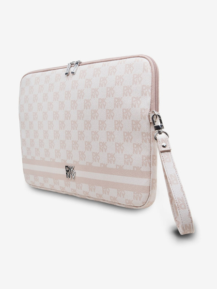 DKNY DKNY PU Leather Checkered Pattern and Stripe Obal na Notebook 13/14 Pink"