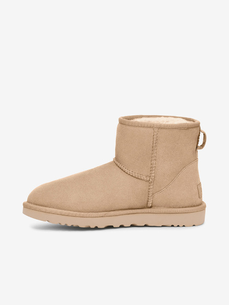 UGG Béžové dámské semišové sněhule UGG Classic Mini II