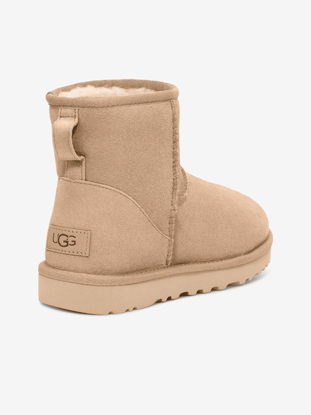 UGG Béžové dámské semišové sněhule UGG Classic Mini II
