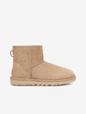 UGG Béžové dámské semišové sněhule UGG Classic Mini II