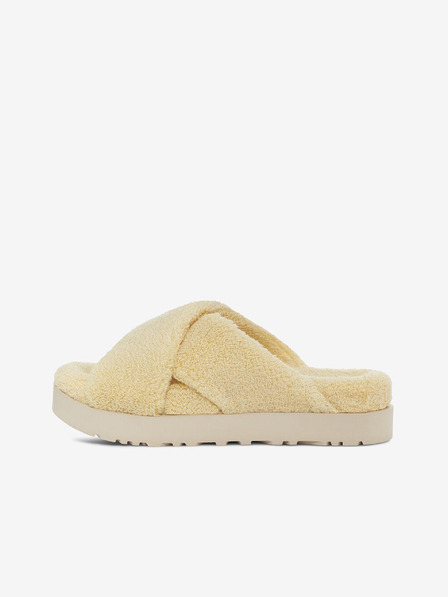 UGG Žluté dámské pantofle z umělého kožíšku UGG