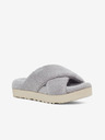UGG Šedé dámské pantofle z umělého kožíšku UGG