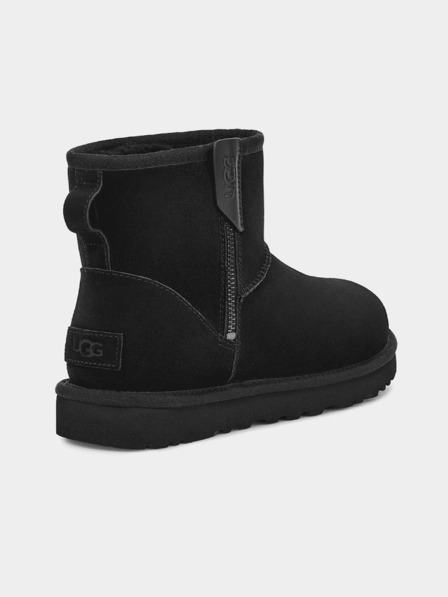 UGG Černé dámské kotníkové semišové sněhule UGG Bailey zip mini