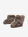UGG Tmavě hnědé dámské semišové sněhule s ovčí vlnou UGG Classic Mini II
