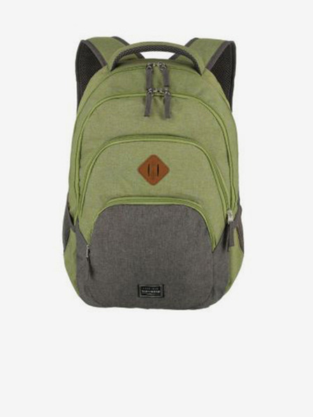 Travelite Zelený batoh Travelite Basics Backpack Melange Green/grey