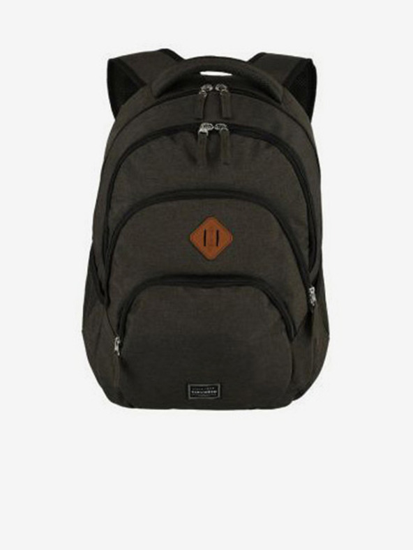 Travelite Tmavě hnědý batoh Travelite Basics  Melange