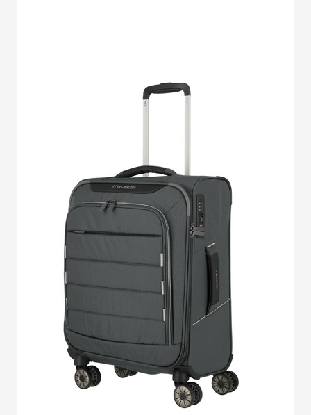 Travelite Tmavě šedý cestovní kufr Travelite Skaii 4w S