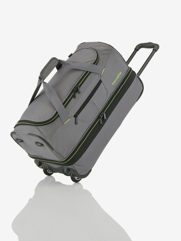 Travelite Cestovní taška Travelite Basics Wheeled duffle S - šedo-zelená