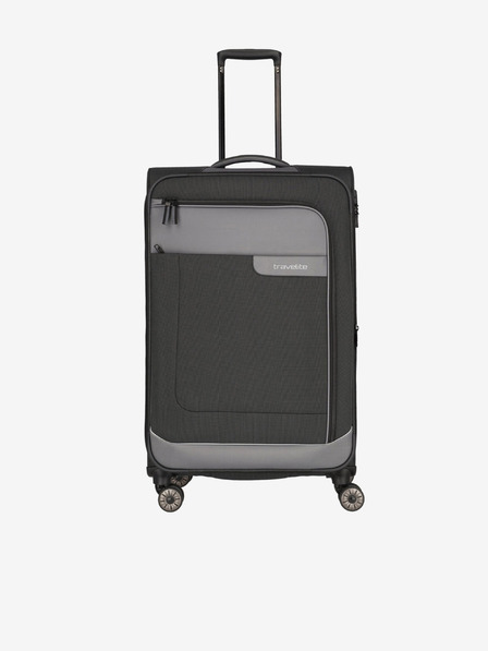 Travelite Tmavě šedý cestovní kufr Travelite Viia 4w L