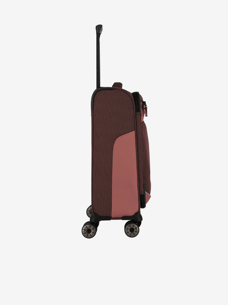 Travelite Sada tří cestovních kufrů a cestovní tašky v růžovo-hnědé barvě Travelite Viia 4w S,M,L + Duffle