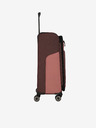 Travelite Sada tří cestovních kufrů a cestovní tašky v růžovo-hnědé barvě Travelite Viia 4w S,M,L + Duffle