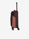 Travelite Růžovo-hnědý cestovní kufr Travelite Viia 4w S