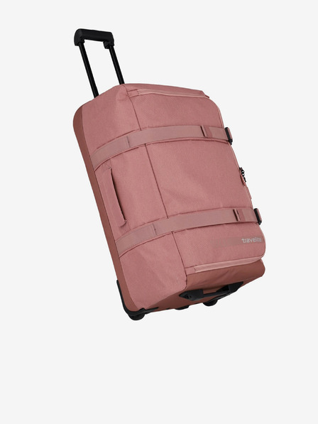 Travelite Růžová cestovní taška Travelite Kick Off Wheeled Duffle L Rosé