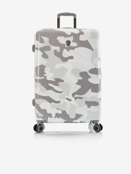 Heys Šedý vzorovaný cestovní kufr Heys White Camo L