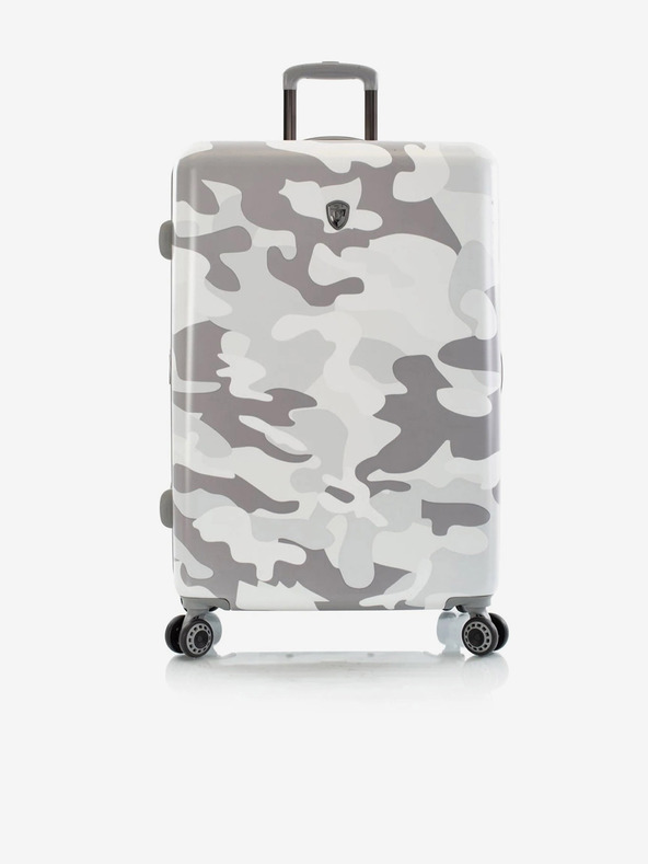 Heys Šedý vzorovaný cestovní kufr Heys White Camo L