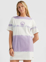 O'Neill Fialovo-bílé dámské vzorované šaty O'Neill WOW T-SHIRT DRESS