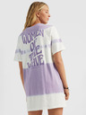 O'Neill Fialovo-bílé dámské vzorované šaty O'Neill WOW T-SHIRT DRESS