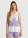 O'Neill Fialovo-bílé dámské vzorované tílko O'Neill WOW TANKTOP
