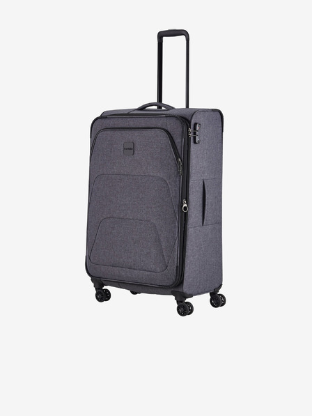 Travelite Tmavě šedý cestovní kufr Travelite Adria L