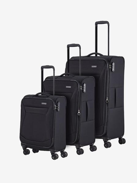 Travelite Sada tří cestovních kufrů v černé barvě Travelite Chios S,M,L Black