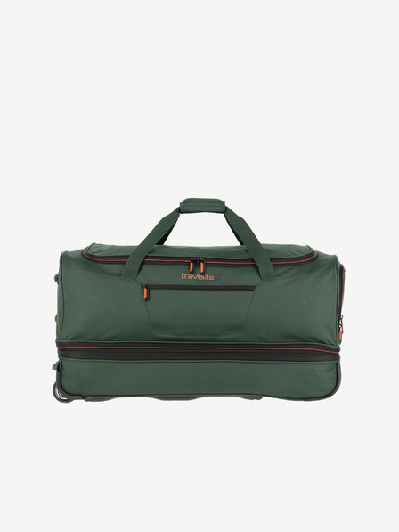 Travelite Tmavě zelená cestovní taška Travelite Basics Wheeled duffle L