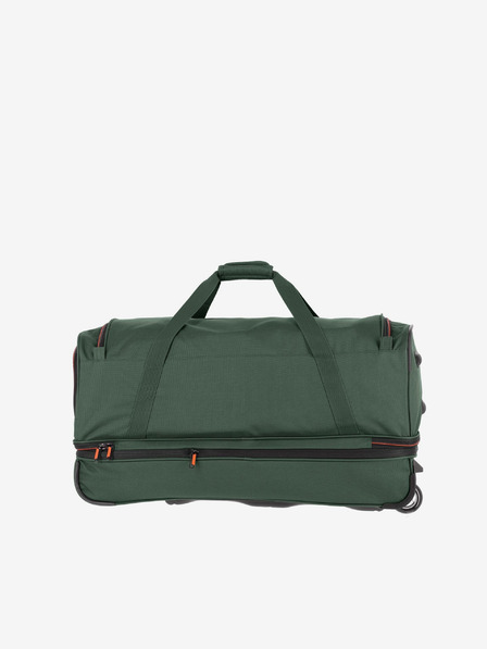 Travelite Tmavě zelená cestovní taška Travelite Basics Wheeled duffle L