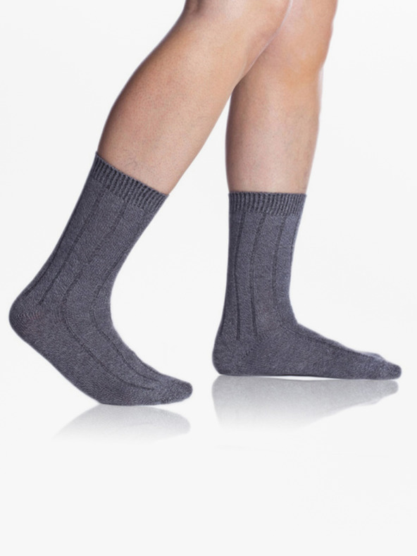 Bellinda Tmavě šedé unisex ponožky Bellinda BAMBUS CASUAL UNISEX SOCKS