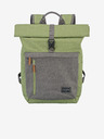 Travelite Šedo-zelený batoh Travelite Basics Roll-up (35 l)