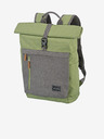 Travelite Šedo-zelený batoh Travelite Basics Roll-up (35 l)