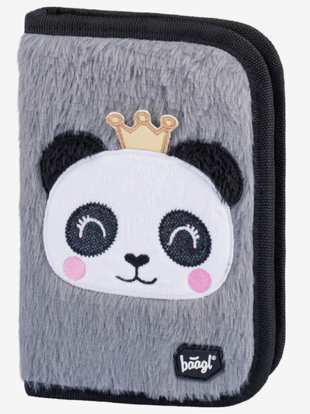 BAAGL  Šedý školní penál jednopatrový panda Baagl