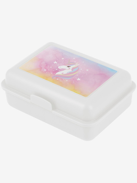 BAAGL  Bílý box na svačinu Baagl Rainbow Unicorn