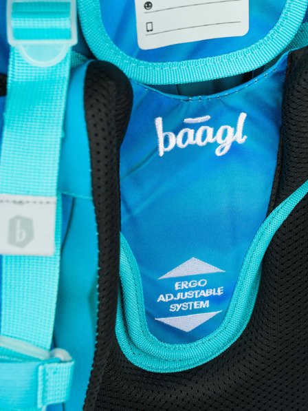BAAGL  Modrá školní aktovka Ergo Baagl Butterfly