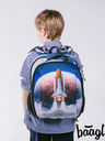 BAAGL  Modrý školní set - aktovka, penál, sáček Baagl Shelly Space Shuttle