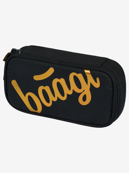 BAAGL  Černý školní penál etue Baagl Metallic Bronze