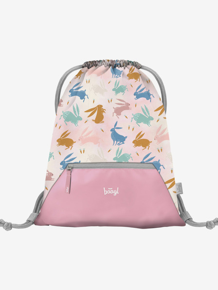 BAAGL  Růžový vak s kapsou Baagl Bunny