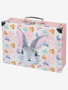 BAAGL  Růžový skládací školní kufřík s kováním Baagl Bunny