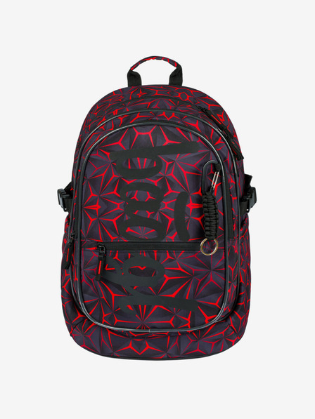 BAAGL  Černý školní batoh Baagl Core Red Polygon