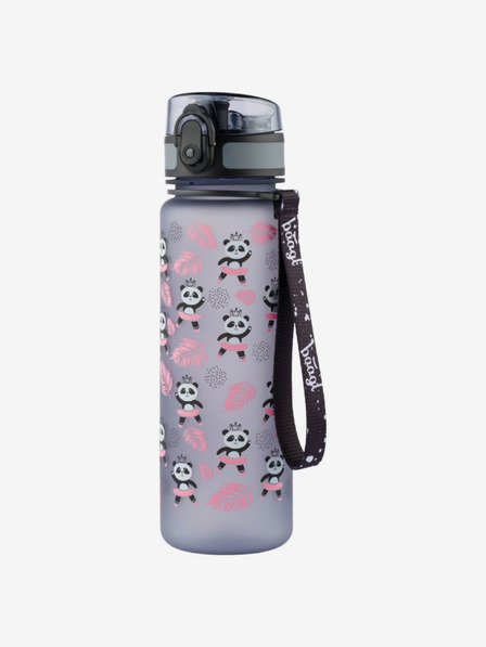 BAAGL  Šedá tritanová láhev na pití panda, 500 ml Baagl