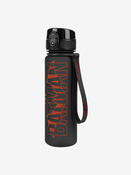 BAAGL  Černá tritanová láhev na pití batman red, 500 ml Baagl