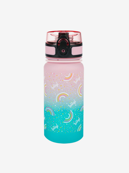 BAAGL  Růžová tritanová láhev na pití gradient duha, 350 ml Baagl