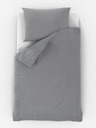 Kvalitex Prodloužené ložní flanelové povlečení 140x220, 70x90cm světle šedé Kvalitex
