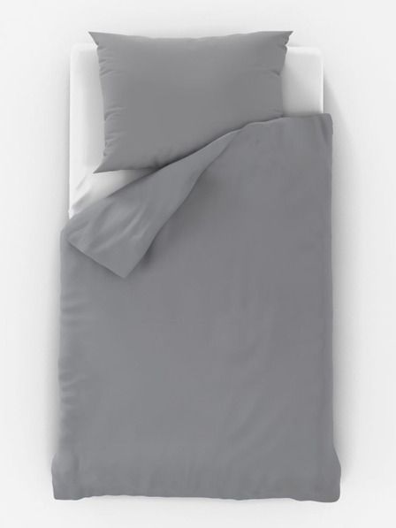 Kvalitex Prodloužené ložní flanelové povlečení 140x220, 70x90cm světle šedé Kvalitex