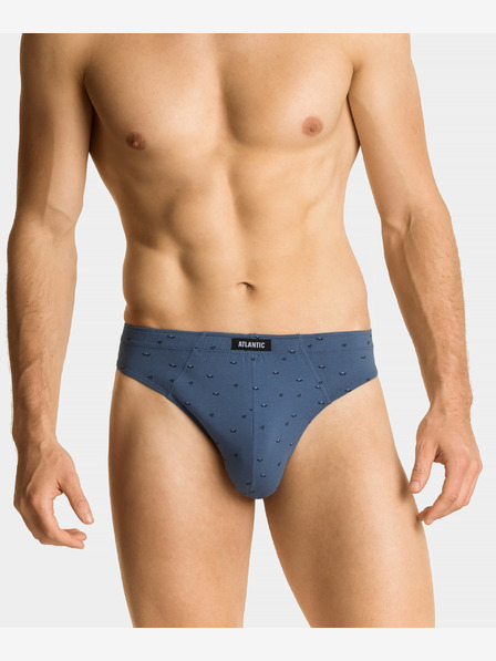 Atlantic Pánské sportovní slipy ATLANTIC 3-PACK - grafit, námořnická modř, denim