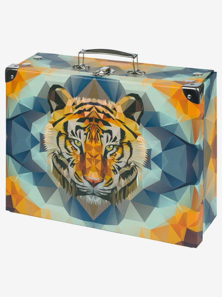 BAAGL  Oranžový skládací školní kufřík s kováním Baagl Tiger