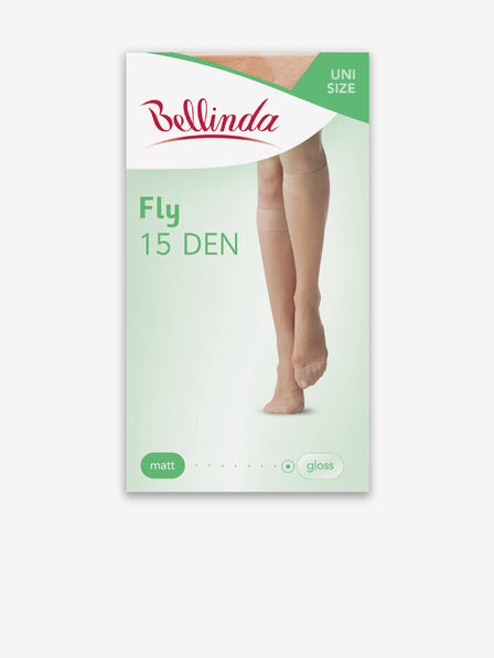 Bellinda Černé dámské silonkové podkolenky Bellinda FLY KNEE HIGHS 15 DEN