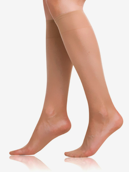 Bellinda Tělové dámské silonkové podkolenky Bellinda FLY KNEE HIGHS 15 DEN